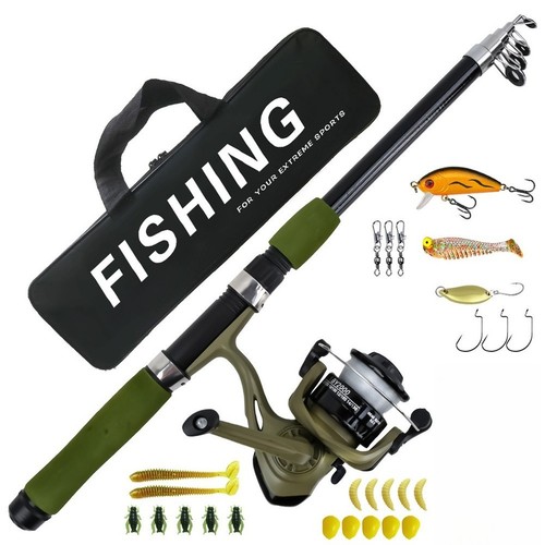 Steel telescopic fishing - 1.8m,