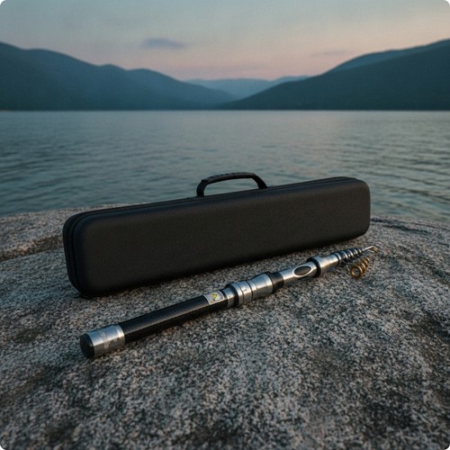 Telescopic fishing rod carbon - fishing,